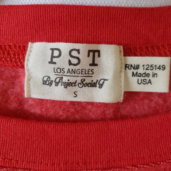 UO PST So Soft Californi Sweatshirt Red Size Small - Picture 10 of 13